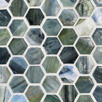 Agate 1 Inch Hexagaon / Color - Amalfi Pearl