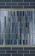 Agate 0.5 x 4 Portofino Pearl, Mizumi 1 x 4 English Blue Silk, Flat Bar Clear Natural