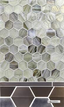 Luce 2" Hex Sugar Cake Pearl, Shinju Crest & Liner Pacific