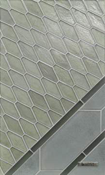 Elements Mod Hex Quick Silver Pearl • Watercolors Picket Sargent • Glass Bar Flat Silver Silk