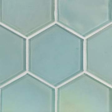 Flux 4 inch Hex / Color - Cayman Blue Pearl