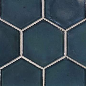 Flux 4 inch Hex / Color - Cottage Blue Pearl