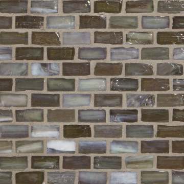 Marbleized ½ x 1 Mini Brick / Color - Platinum Pearl