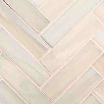Shibui 1 x 4 Herringbone / Color - Bleached White Silk